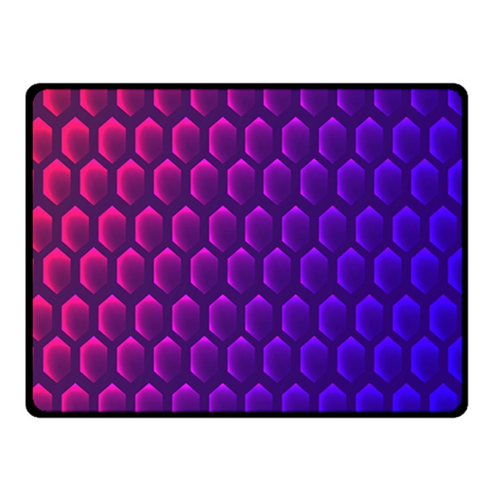 Hexagon Widescreen Purple Pink Fleece Blanket (Small)