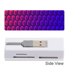 Hexagon Widescreen Purple Pink Memory Card Reader (stick)  by Mariart