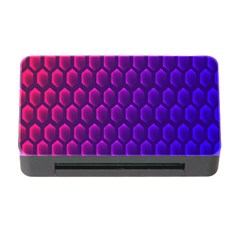 Hexagon Widescreen Purple Pink Memory Card Reader With Cf by Mariart