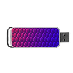 Hexagon Widescreen Purple Pink Portable Usb Flash (one Side) by Mariart