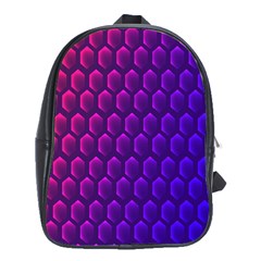 Hexagon Widescreen Purple Pink School Bags (xl) 