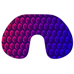 Hexagon Widescreen Purple Pink Travel Neck Pillows by Mariart