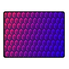 Hexagon Widescreen Purple Pink Double Sided Fleece Blanket (small)  by Mariart