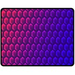 Hexagon Widescreen Purple Pink Double Sided Fleece Blanket (Medium)  58.8 x47.4  Blanket Front