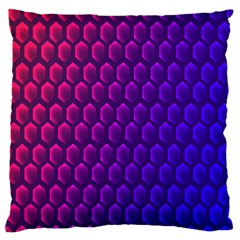 Hexagon Widescreen Purple Pink Large Flano Cushion Case (one Side)