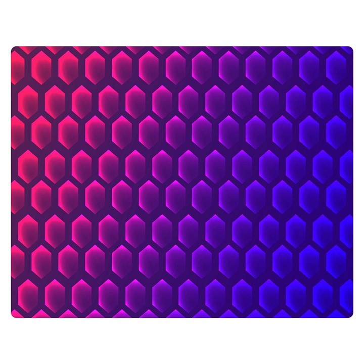 Hexagon Widescreen Purple Pink Double Sided Flano Blanket (Medium) 