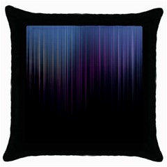 Moonlight Light Line Vertical Blue Black Throw Pillow Case (black) by Mariart