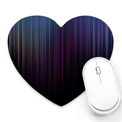 Moonlight Light Line Vertical Blue Black Heart Mousepads by Mariart