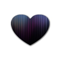 Moonlight Light Line Vertical Blue Black Heart Coaster (4 Pack)  by Mariart