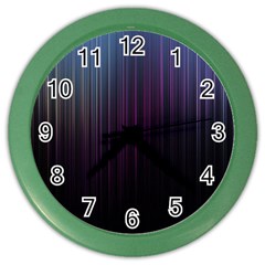 Moonlight Light Line Vertical Blue Black Color Wall Clocks by Mariart