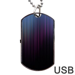 Moonlight Light Line Vertical Blue Black Dog Tag Usb Flash (two Sides) by Mariart