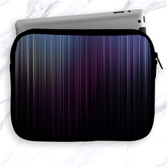 Moonlight Light Line Vertical Blue Black Apple Ipad 2/3/4 Zipper Cases by Mariart