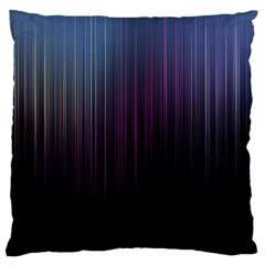 Moonlight Light Line Vertical Blue Black Large Flano Cushion Case (one Side)