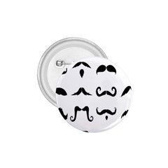 Mustache Man Black Hair Style 1 75  Buttons