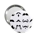 Mustache Man Black Hair Style 2.25  Handbag Mirrors Front