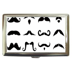 Mustache Man Black Hair Style Cigarette Money Cases by Mariart