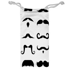 Mustache Man Black Hair Style Jewelry Bag by Mariart