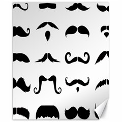 Mustache Man Black Hair Style Canvas 16  X 20   by Mariart