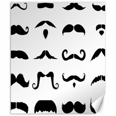 Mustache Man Black Hair Style Canvas 20  X 24   by Mariart