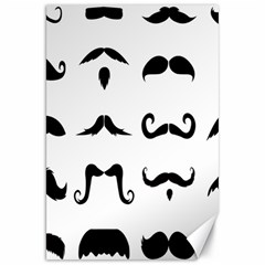 Mustache Man Black Hair Style Canvas 20  X 30   by Mariart