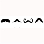 Mustache Man Black Hair Style Large Bar Mats 32 x8.5  Bar Mat