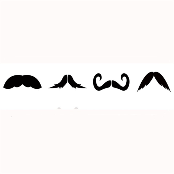 Mustache Man Black Hair Style Large Bar Mats