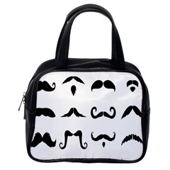 Mustache Man Black Hair Style Classic Handbags (one Side)