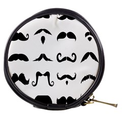 Mustache Man Black Hair Style Mini Makeup Bags