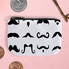 Mustache Man Black Hair Style Mini Coin Purses by Mariart