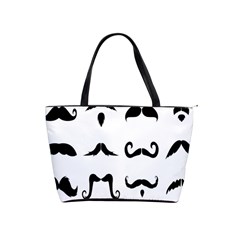 Mustache Man Black Hair Style Shoulder Handbags