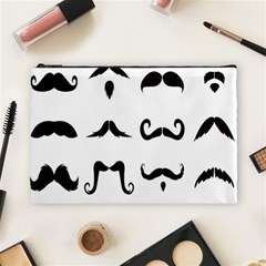 Mustache Man Black Hair Style Cosmetic Bag (large) 