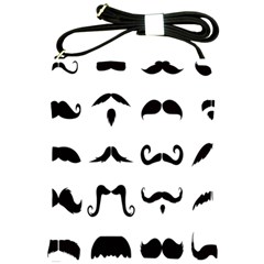 Mustache Man Black Hair Style Shoulder Sling Bags by Mariart