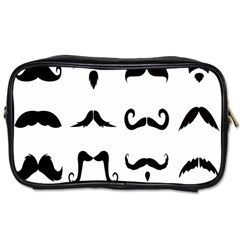 Mustache Man Black Hair Style Toiletries Bags 2-side