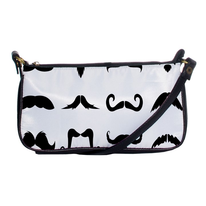 Mustache Man Black Hair Style Shoulder Clutch Bags