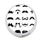 Mustache Man Black Hair Style 4-Port USB Hub (Two Sides)  Front