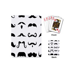 Mustache Man Black Hair Style Playing Cards (mini)  by Mariart