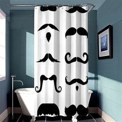 Mustache Man Black Hair Style Shower Curtain 36  X 72  (stall)  by Mariart