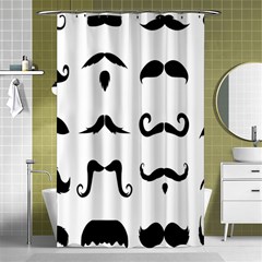 Mustache Man Black Hair Style Shower Curtain 48  X 72  (small)  by Mariart