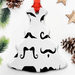 Mustache Man Black Hair Style Ornament (christmas Tree)  by Mariart