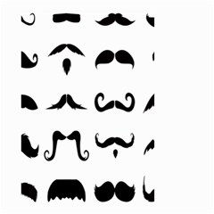 Mustache Man Black Hair Style Small Garden Flag (two Sides) by Mariart