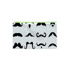 Mustache Man Black Hair Style Cosmetic Bag (xs) by Mariart