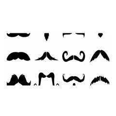 Mustache Man Black Hair Style Satin Wrap