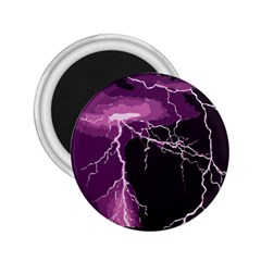 Lightning Pink Sky Rain Purple Light 2 25  Magnets