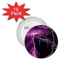 Lightning Pink Sky Rain Purple Light 1 75  Buttons (10 Pack)