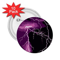 Lightning Pink Sky Rain Purple Light 2 25  Buttons (10 Pack)  by Mariart