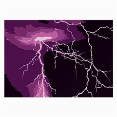 Lightning Pink Sky Rain Purple Light Large Glasses Cloth by Mariart