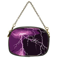 Lightning Pink Sky Rain Purple Light Chain Purses (one Side)  by Mariart