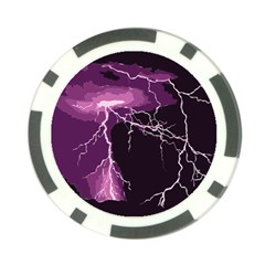 Lightning Pink Sky Rain Purple Light Poker Chip Card Guard (10 Pack) by Mariart