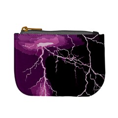 Lightning Pink Sky Rain Purple Light Mini Coin Purses by Mariart