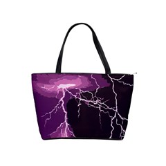 Lightning Pink Sky Rain Purple Light Shoulder Handbags by Mariart